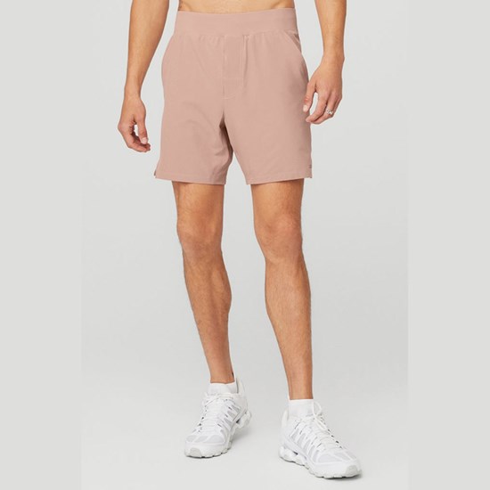 Bermudas Alo Yoga 7'' Repetition Hombre Rosas | 8076QYXOS