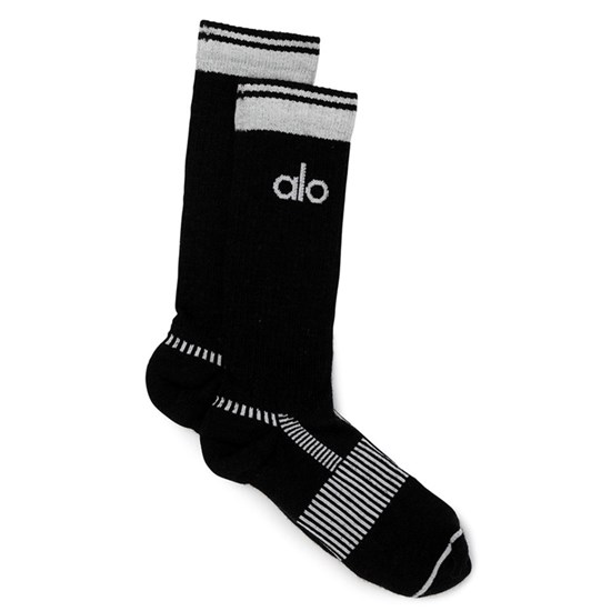 Calcetines Alo Yoga Wool-Tech Crew Mujer Negros | 4721JTIWV
