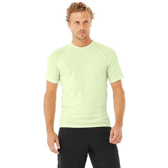 Camiseta Alo Yoga Amplify Seamless Corta Sleeves Hombre Verdes | 7416GRFNY