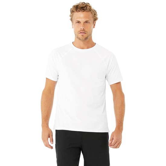 Camiseta Alo Yoga Idol Performance Corta Sleeves Hombre Blancos | 2941BHSJD