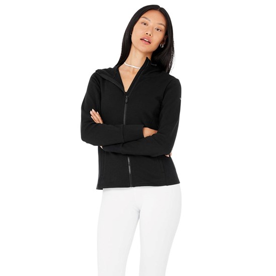 Chaquetas Alo Yoga Foundation Zip Mujer Negros | 5786XNHJW
