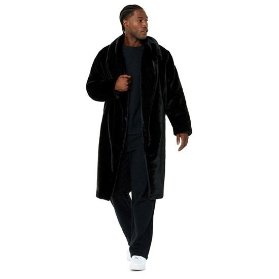 Chaquetas Alo Yoga Oversized Faux Fur Trench Hombre Negros | 4691XMVRW