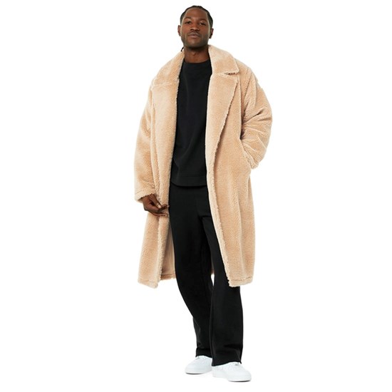 Chaquetas Alo Yoga Oversized Sherpa Trench Hombre Beige | 2137DBHPQ