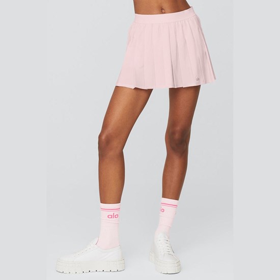 Falda Alo Yoga Varsity Tenis Mujer Rosas | 6372FVIWU