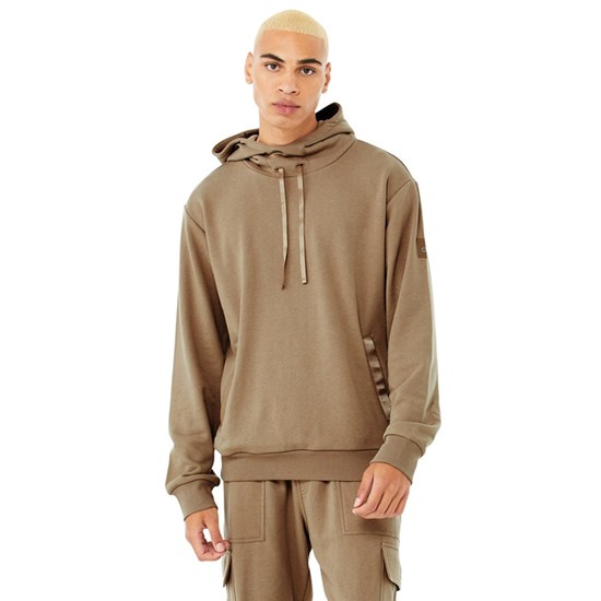 Hoodie Alo Yoga Highline Hombre Beige | 2986GWIKM