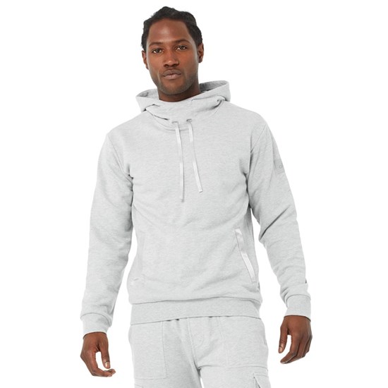 Hoodie Alo Yoga Highline Hombre Grises | 5687KMNZG