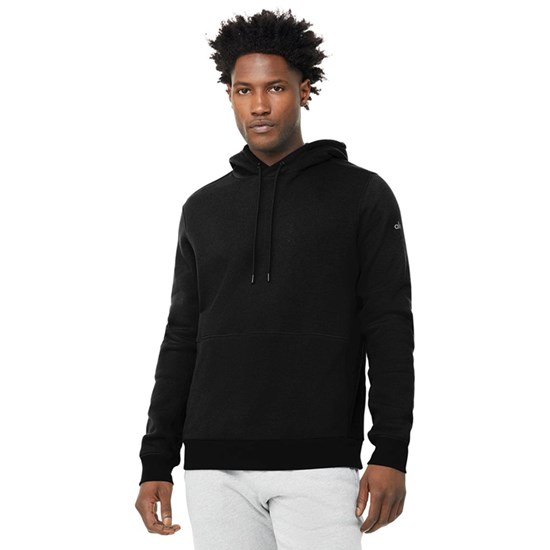 Hoodie Alo Yoga Runyon Hombre Negros | 8914SMOTV