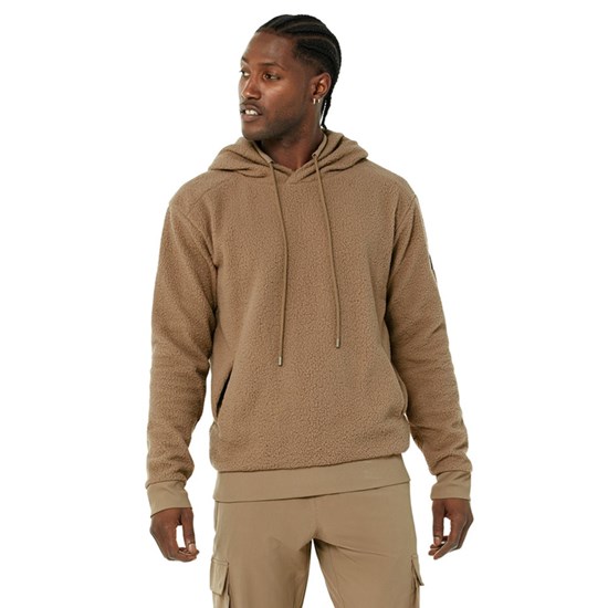 Hoodie Alo Yoga Unisex Sherpa Hombre Beige | 1475HJXVA
