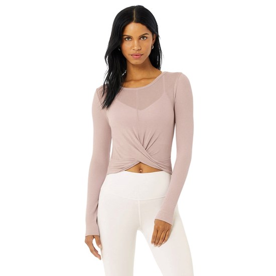 Ropa Alo Yoga Cover Long Sleeve Mujer Rosas | 3621ENUMD