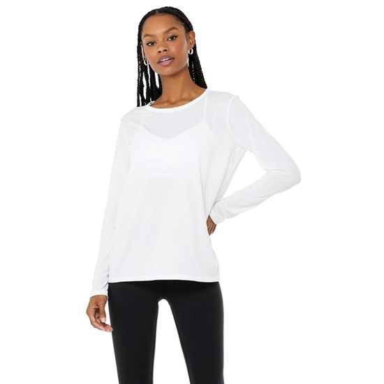 Ropa Alo Yoga Motion Long Sleeve Mujer Blancos | 0364YVFHI