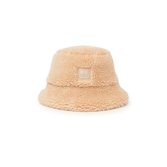 Sombreros Alo Yoga Foxy Sherpa Bucket Mujer Beige | 1042KYFXI