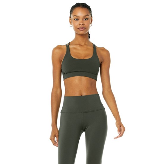 Sujetadores Deportivos Alo Yoga Airbrush Suspension Mujer Verdes | 2809XYZBR