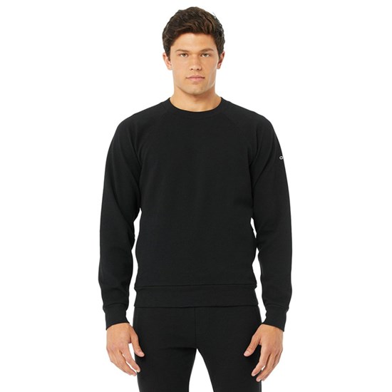 Sweatshirt Alo Yoga Impel Long Sleeve Hombre Negros | 0873HYJOK