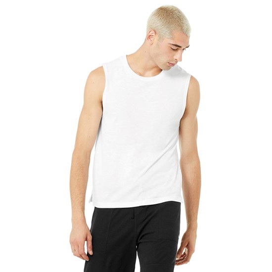 Tank Top Alo Yoga The Triumph Muscle Hombre Blancos | 2314GRTIZ