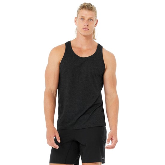 Tank Top Alo Yoga Triumph Hombre Negros | 2169PUBZM